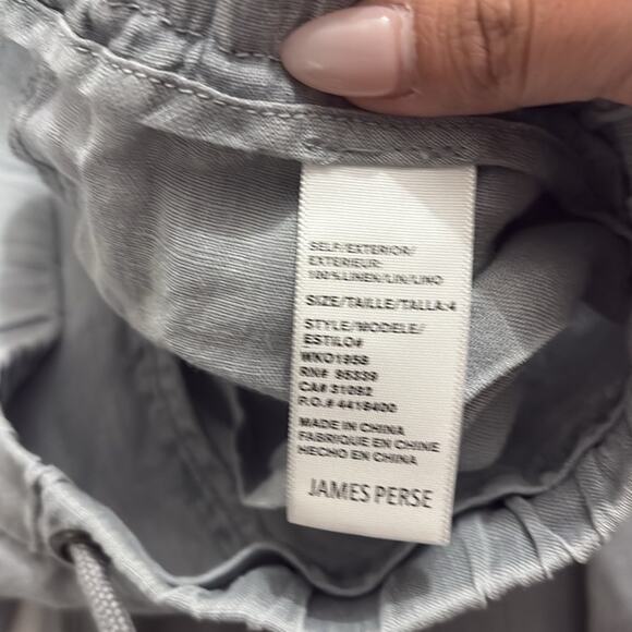 James Perse Womens XL Linen Drawstring Pull on Pants Lagenlook Lightweight - Picture 6 of 11